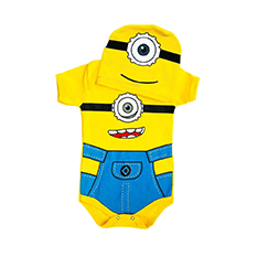 Body Bebê Minions com Touquinha
