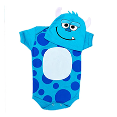Body Bebê Sulley Monstros SA com Touquinha