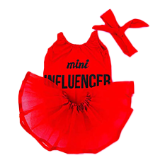 Conjunto Body Bebê Luxo Tule Mini Influencer