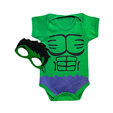 Body Bebê Homem de Ferro com Máscara