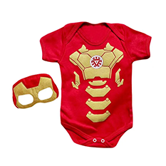 Body Bebê Hulk com Máscara
