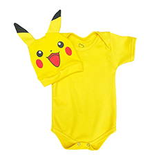 Kit Body Bebê Luxo Tule Pokemon Pikachu Menina