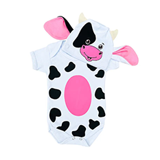 Body Bebê Vaquinha Bezerrinho com Touquinha